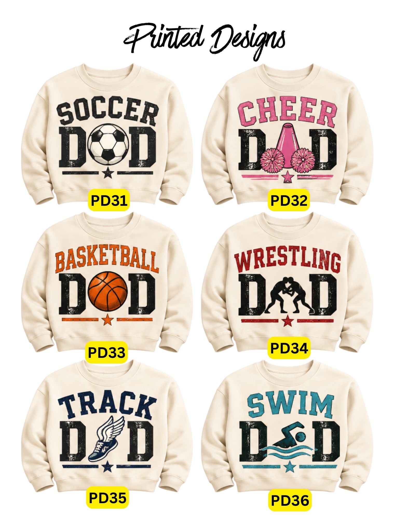 Custom Printed Dad/Grandpa/Papa & Personalized Name Apparel