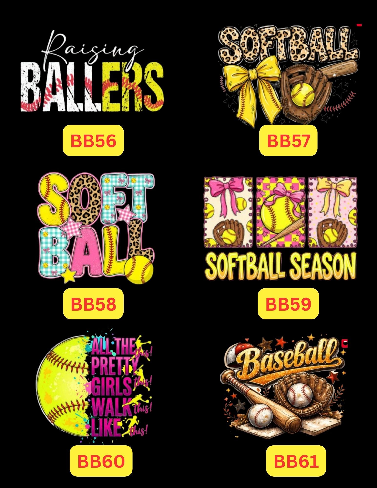 ⚾️🥎 Printed Baseball & Softball Shirts | Youth & Adult