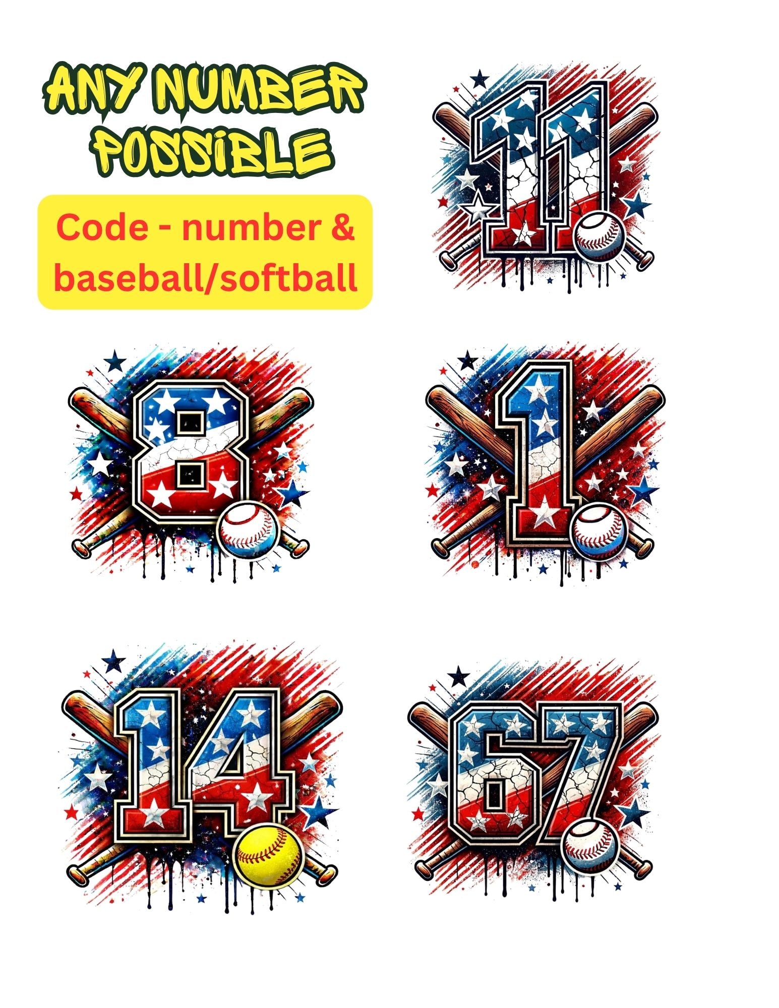 ⚾️🥎 Printed Baseball & Softball Shirts | Youth & Adult