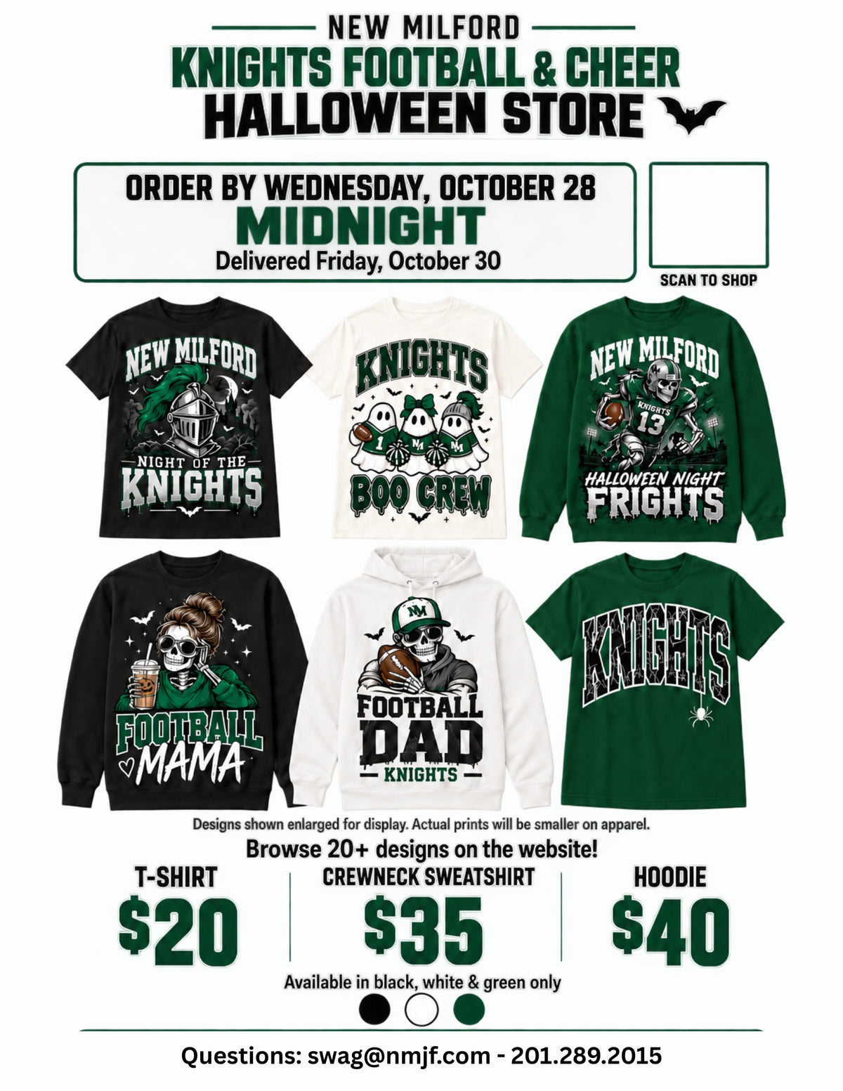 👻🎃🏈 NMJFC Knights Halloween Collection | T-Shirt, Crewneck, Hoodie
