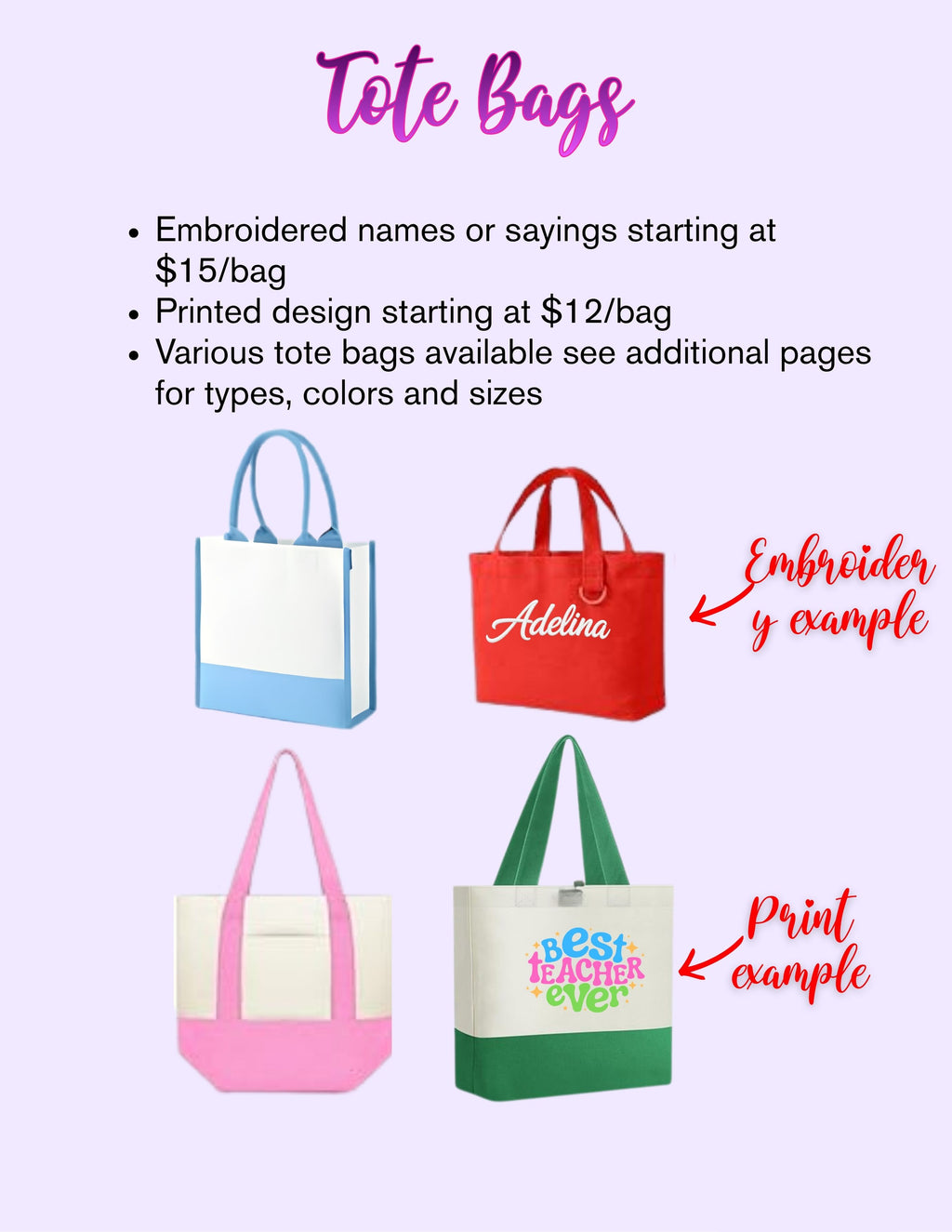 Personalized Tote Bags 👜