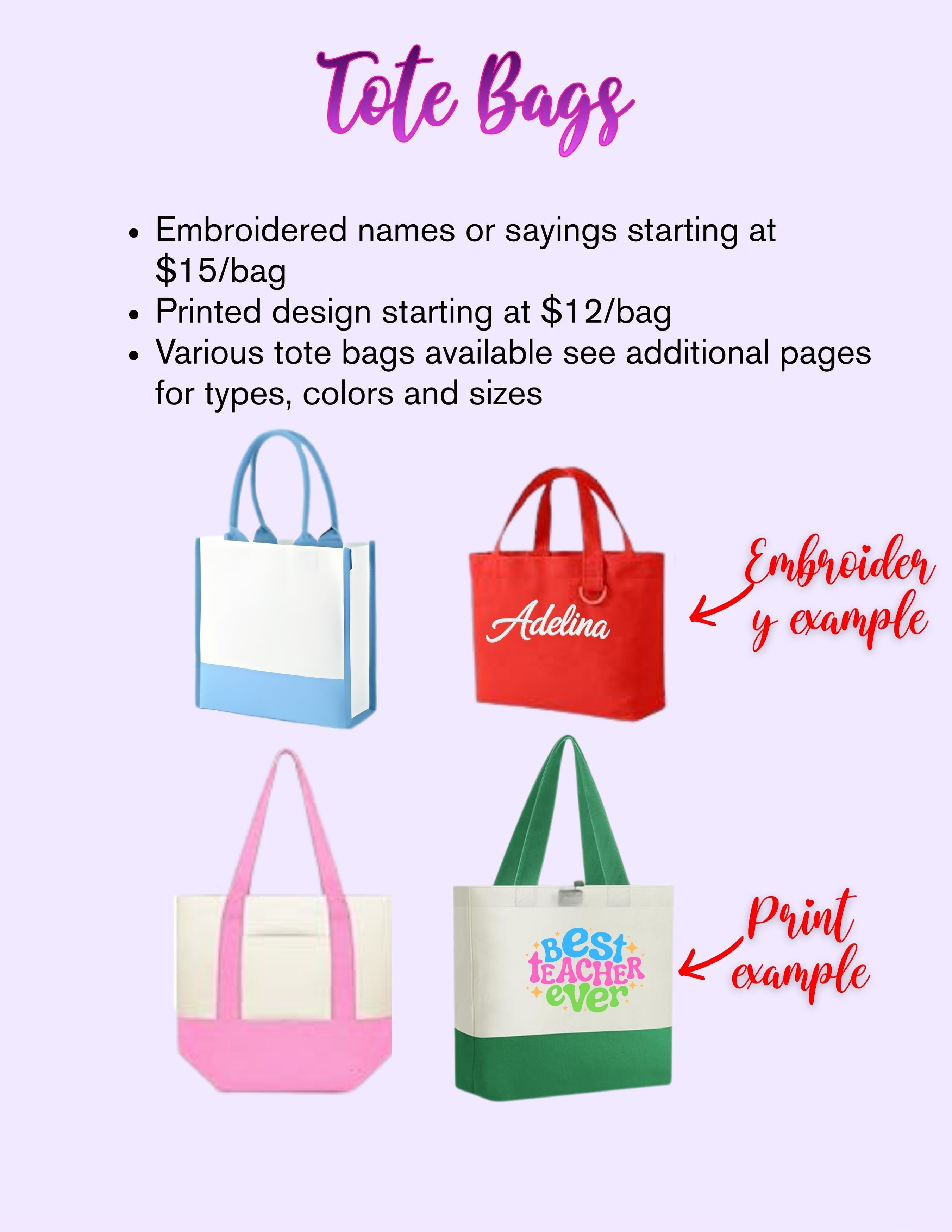 Personalized Tote Bags 👜