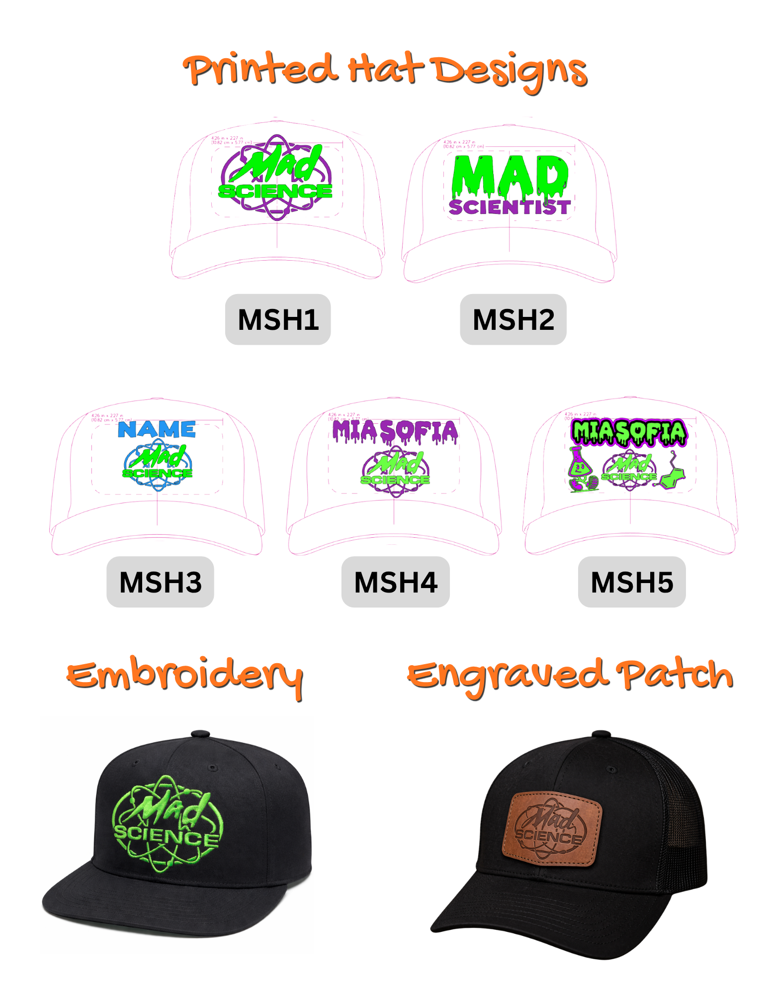 🧢 Mad Science Custom Hats