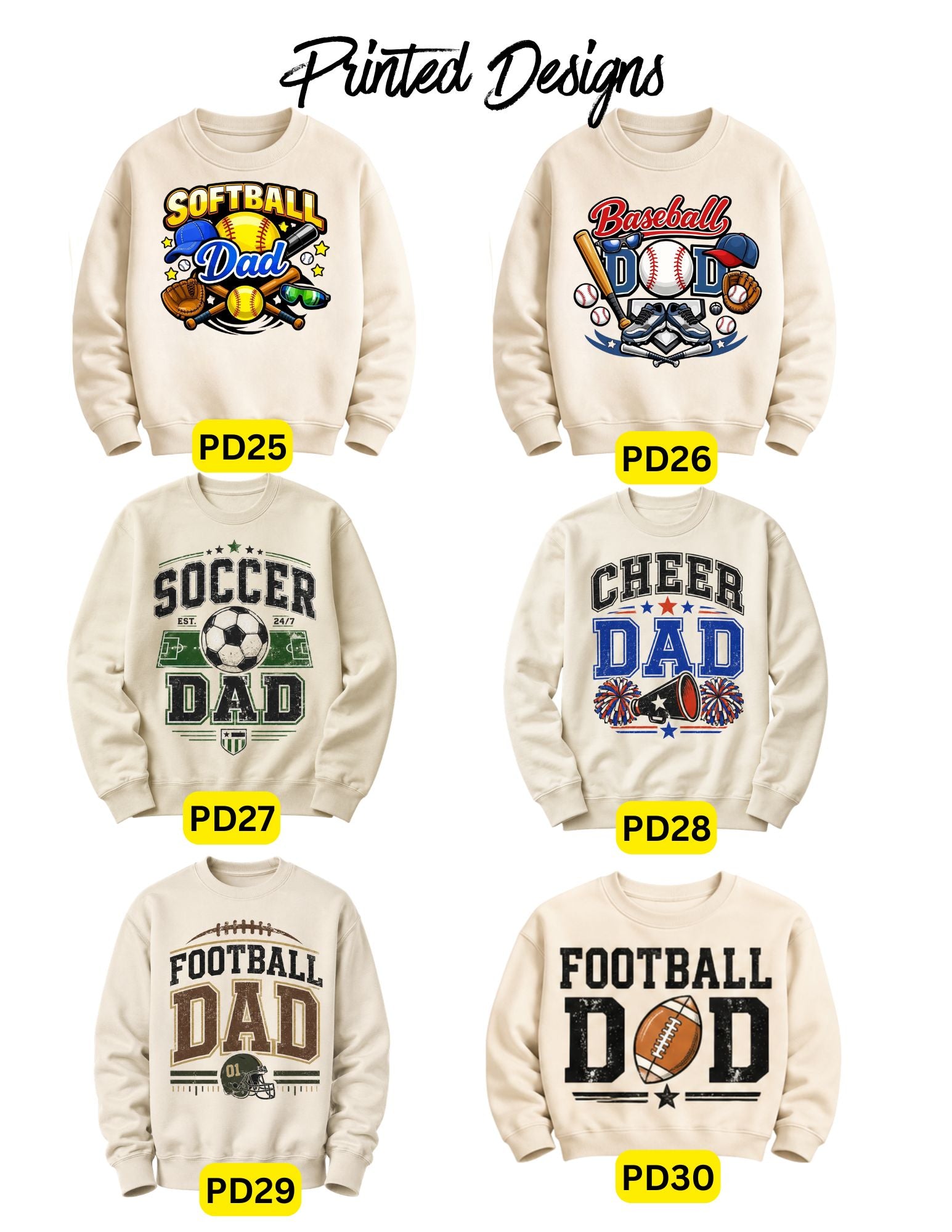 Custom Printed Dad/Grandpa/Papa & Personalized Name Apparel
