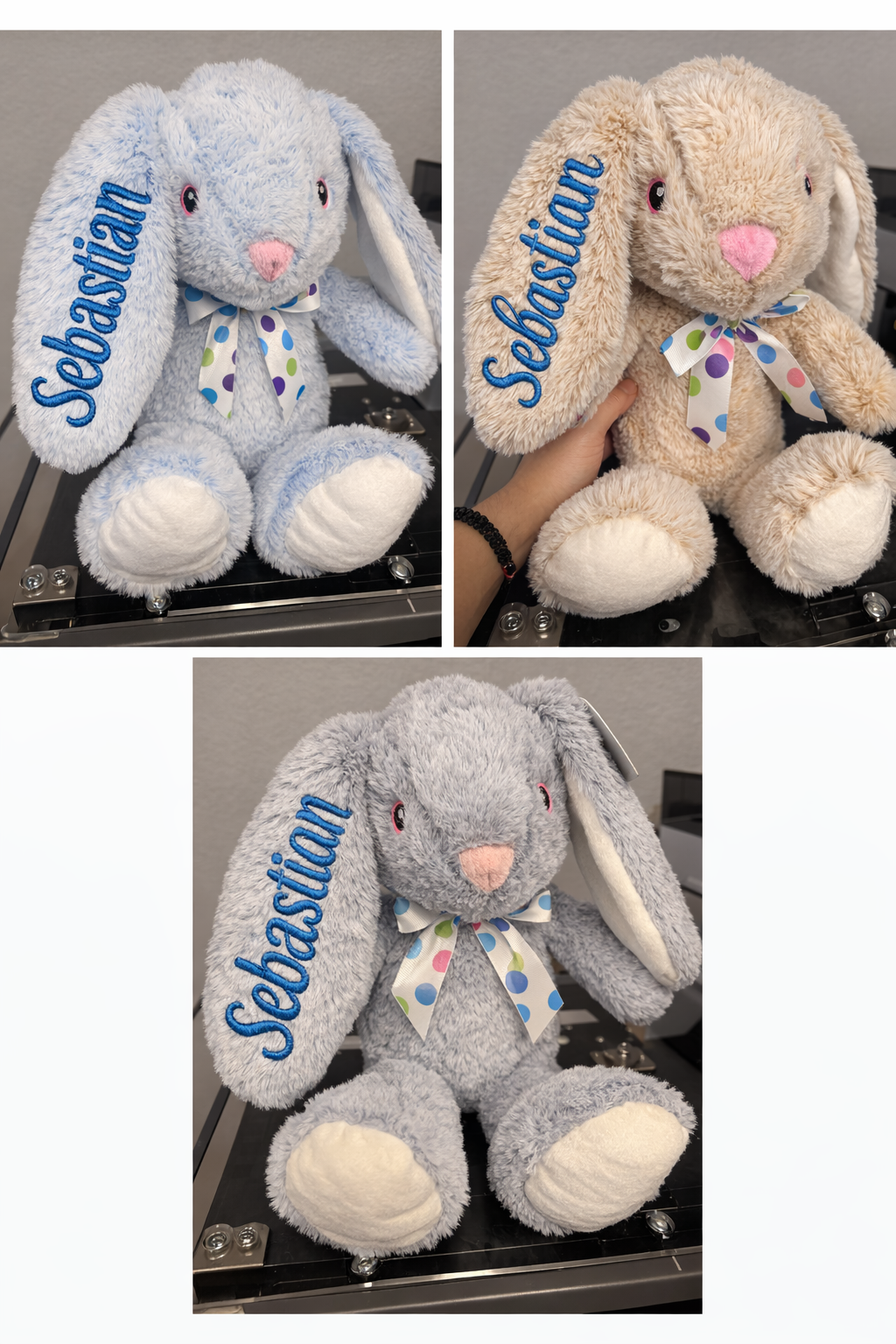 Personalized Bunny with Embroidered Name 🐰