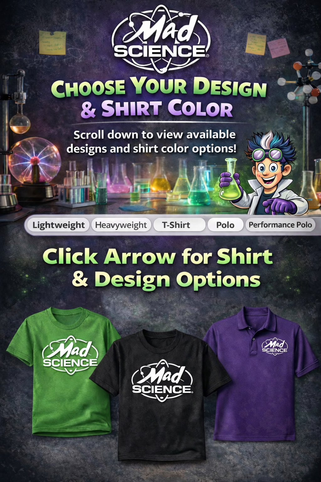 🧪 Staff - Mad Science T-Shirts (DTF Print)