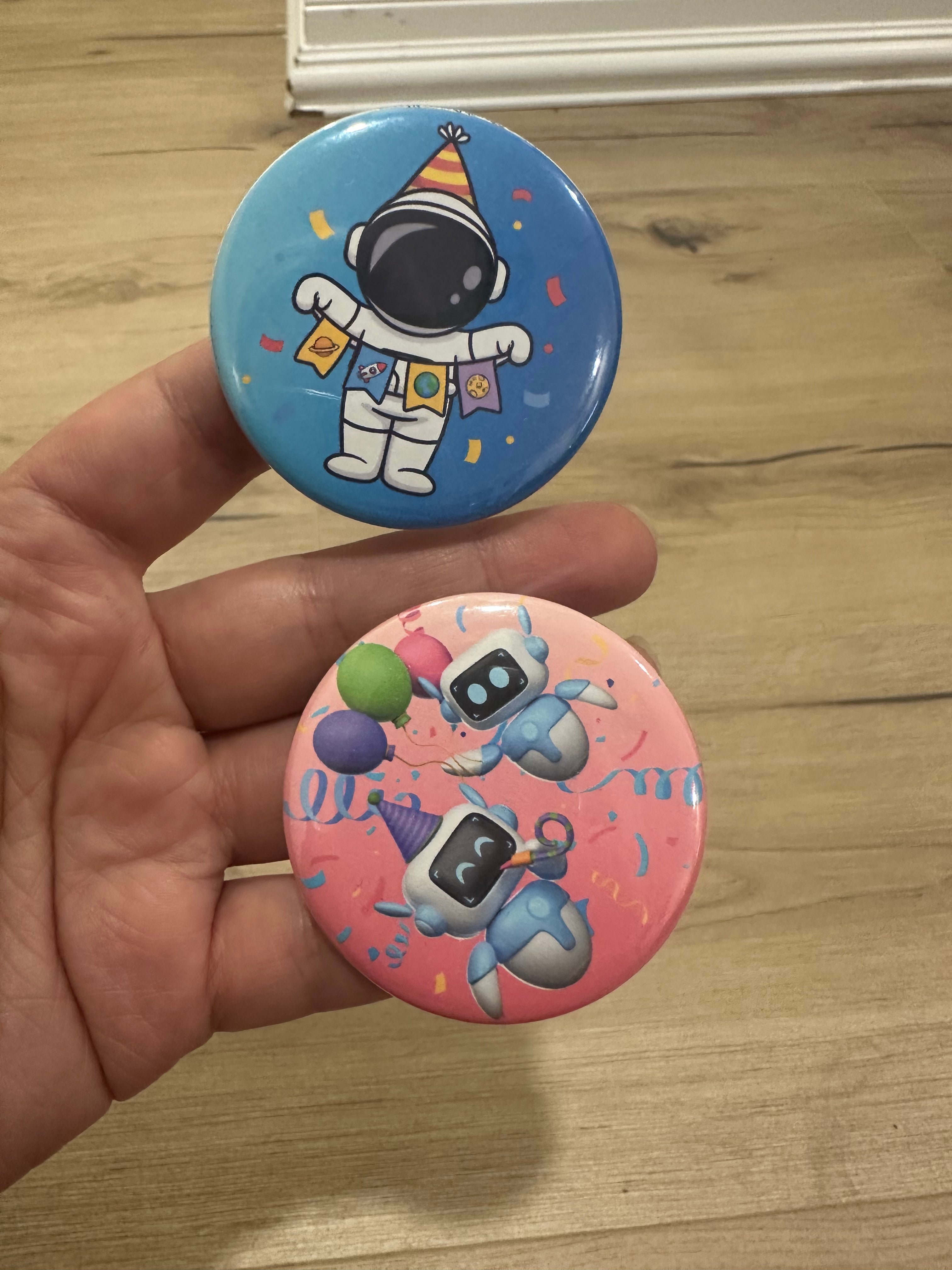 Metal Buttons/Pins Custom 2.25”