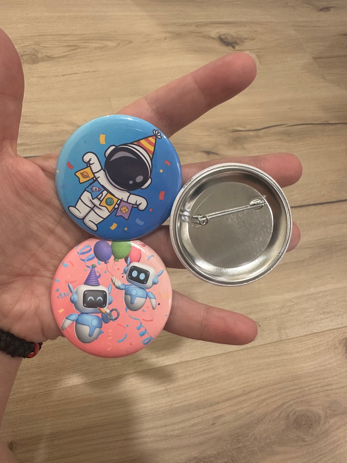 Metal Buttons/Pins Custom 2.25” – Bold, Fun, and Built to Last 🎉