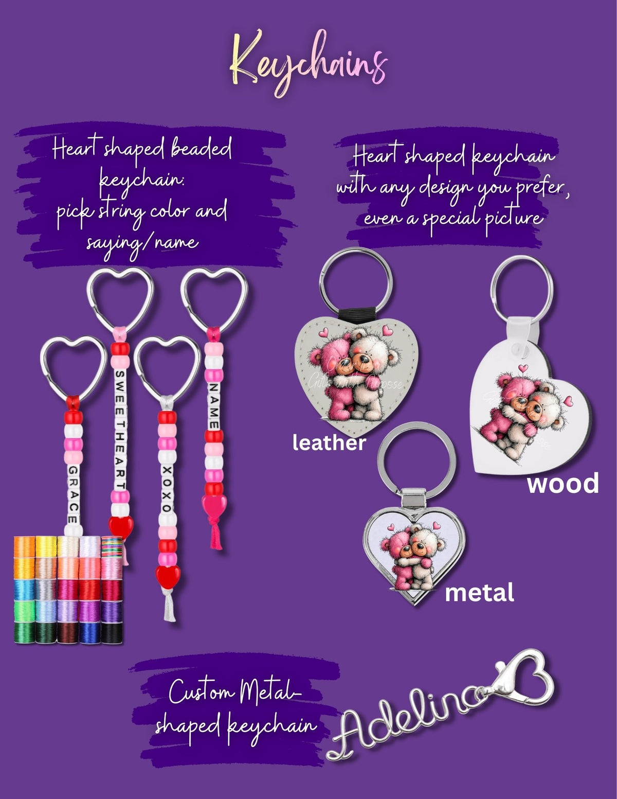 🔑 Valentine’s Day Keychains 💕