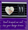 🚗💖 Heart-Shaped Car Vent Clip – Personalized Design 💖🚗
