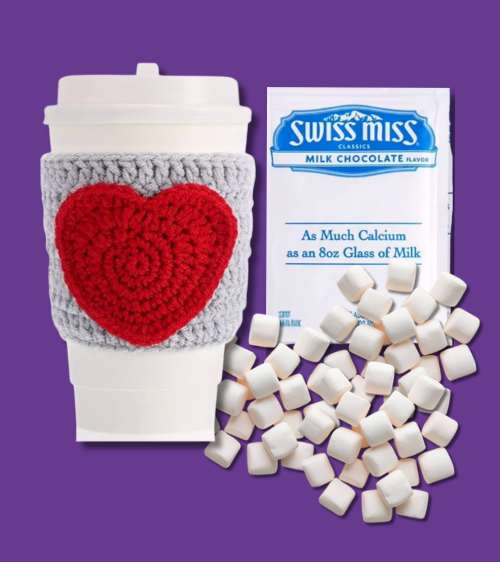 ☕ Crochet Cup Sleeve – Teacher Edition 🍎