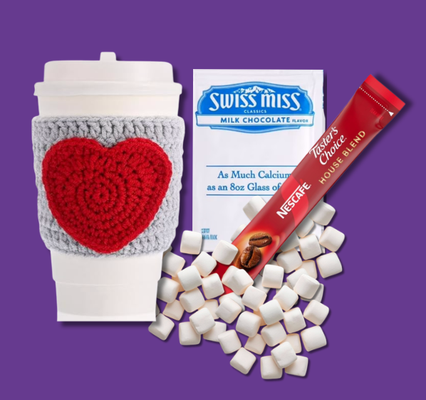 ☕ Crochet Cup Sleeve – Teacher Edition 🍎