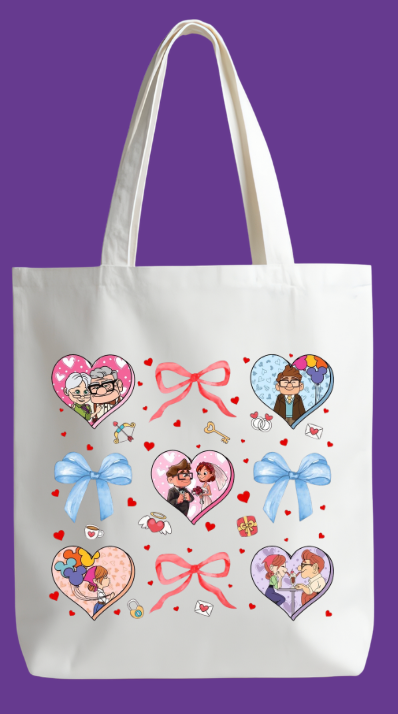 👜 Canvas Tote Bags – Valentine’s Day Collection 💕