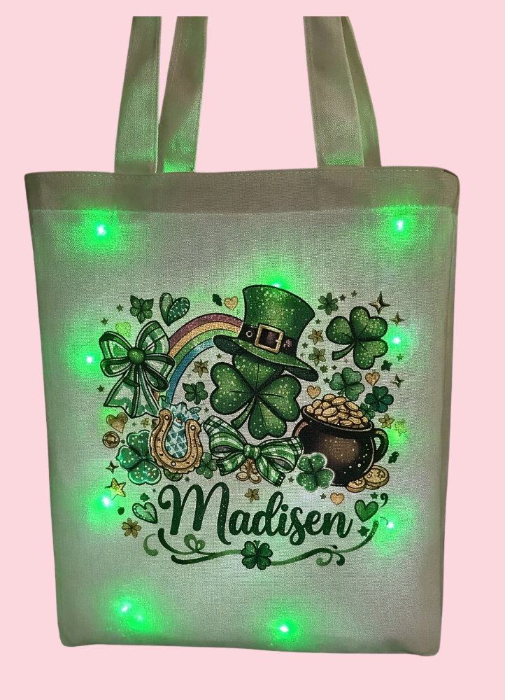 Light-Up St. Patrick’s Day Tote Bags 🍀