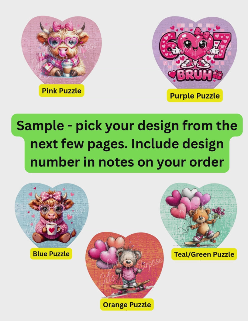 Heart Puzzles - Personalized